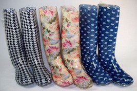 Ladies / Girls Rain Boots For Rain, Mud, Or Snow, Choice of 3 Patterns, 6 Sizes - £14.22 GBP