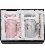 Yesland 13.5 Oz Mr and Mrs Coffee Mugs, Wedding Gifts for Couple/Bride a... - $29.89