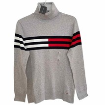 Tommy Hilfiger Grey Stella Flag Mock Neck Sweater NWT - £29.55 GBP