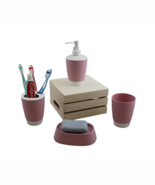 Bathroom Accessories Set 4 Piece Soap Dispenser Soap Dish Tumble Toothpa... - $256.28 MXN