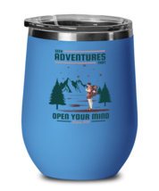 Seek Adventures that Open Your Mind 2, blue Wineglass. Model 60072  - £21.23 GBP