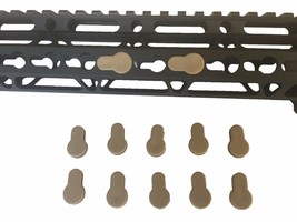 Pack 30! FDE Tan Rubber Insert Protector Cover for KeyMod Rail handguard... - £11.64 GBP
