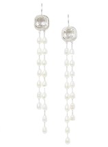 Chan Luu women&#39;s geneva pearl cascading earrings in Crystal - size One Size - £74.25 GBP