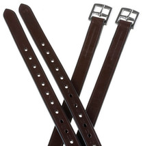 Adult 60&quot; Extra Long English Saddle Stirrup Leathers Dark Brown For Stir... - $19.99