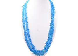 AAR Jewels Plaqué Argent Unisexe Topaze Bleu Perlé Style Femme Chaîne CH... - $26.62