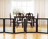PAWLAND 144-inch Extra Wide 30-inches Tall Dog gate with Door Walk Through - $148.49