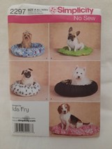 Simplicity Designs By Ida Fry Pattern 2297~Dog Beds Size X-small, Small, Medium - £3.36 GBP