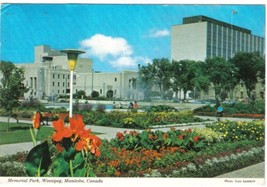 Manitoba Postcard Winnipeg Memorial Park Legislature Building - £2.32 GBP