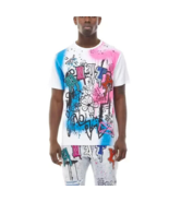 SMOKE RISE Men&#39;s Graffiti T-Shirt Sz-M Multicolor - £40.04 GBP