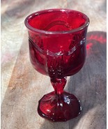 Vintage Fenton Empress Feather Red Ruby 5 1/2&quot; Tall 6 Oz. Goblet - $15.45 CAD
