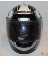 KBC TK-7 Motorcycle Helmet Black White Grey Sz Large Snell DOT Approved - £56.15 GBP