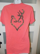 Browning Mossy Oak Camo Buckheart Short Sleeve Shirt Size S Women&#39;s EUC - £12.42 GBP