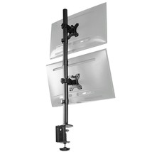 VIVO Dual LCD Monitor Desk Mount Stand Heavy Duty Stacked, Holds Vertical 2 Scre - £52.58 GBP