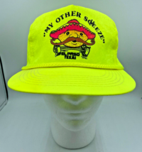 Neon My Other Squeeze Cap Nylon Trucker Hat El Paso Headwear Vtg Lemon Rope - £9.27 GBP