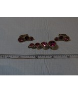 Sarah Cov Coventry pink gold clip earrings brooch set pin hat lapel Saucy - £25.83 GBP