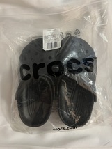 Crocs Classic Clog Kids Size J 1 Black Slip On Clogs Sandals Shoes - £19.71 GBP