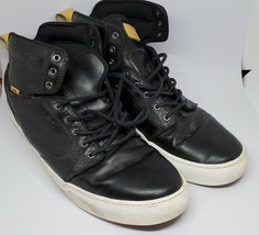 Vans Black Leather High Tops OTW Size 13 TB4R - $29.99