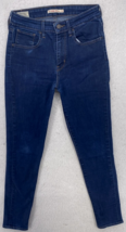 Levi&#39;s Strauss Premium Jeans Women 28x30 High Rise Skinny 721 Blue Pants Stretch - £15.00 GBP