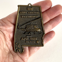 1983 Fort Rucker Huey 3rd Army Aviation Volksmarch AVA Commerative Medal 3&quot; - £62.61 GBP