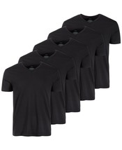 Alfani Men&#39;s 5-Pk. Moisture-Wicking V-Neck Solid T-Shirts Black-Small - $24.99