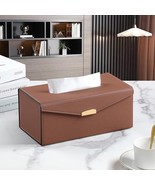 Leather Tissue Box Cover Rectangle, Foldable Tissue Box Holder Home, Office - $273.10 MXN