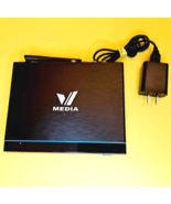 V MEDIA TV TELEVISION ANDROID BOX USB ETHERNET HDMI SD SLOT BLACK +POWER... - $27.22