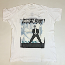 Vintage David Bowie 1990 Sound &amp; Vision Tour White T-Shirt Size XL Double Sided - £118.54 GBP
