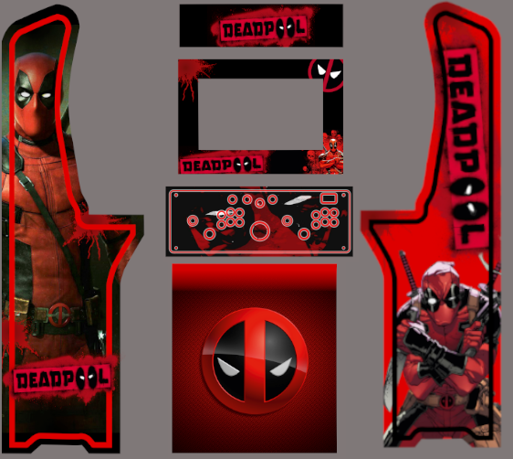 AtGames Legends Ultimate ALU Deadpool Design Arcade Cabinet vinyl side Art - $29.76+