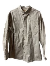 Red Head Brand Co Mens Large Tan and White Plaid Button Down Heavy Work ... - $16.18