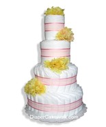 Floral Diaper Cakes - Choose Colors - £95.62 GBP