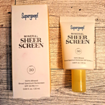 Supergoop Mineral Sheer Screen SPF 30 .68 oz Cruelty Free Clean Beauty Exp 2/24 - £14.93 GBP