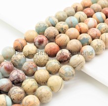 High-Quality Natural Serpentine Round Smooth Beads, 4/8/10/12mm - SKU#U312 - £4.63 GBP+