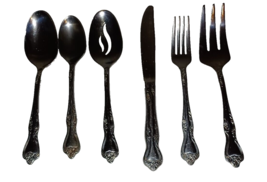 Oneida Stainless Steel Flatware Azalea 6 Pieces Forks Spoons Knife - $22.99