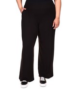$98 Michael Kors Womens Ribbed Elastic Waist Straight Leg Pants Black Si... - $92.07 CAD