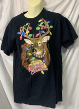 M I&#39;m Dreaming Of A Whitetail Christmas T-Shirt Buck Deer Lights Bulbs B... - $17.82