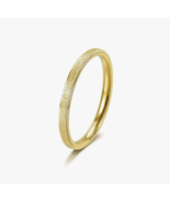 Stacker Stardust Thin Gold Eternity Promise Wedding Band Ring 2mm Womens... - $915.37 MXN