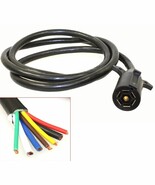 7FT Trailer Cable Cord w/7 Way Wire Harness Light Plug Molded RV Cable C... - $25.23