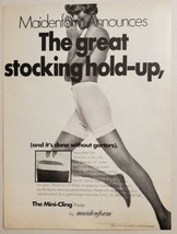 1969 Print Ad The Mini-Cling Pantie by Maidenform Pretty Lady in Undergarments  - $15.28
