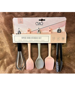 Set of (5) Coordinating Color Silicone Mini Kitchen Utensils - $18.87 CAD