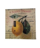 St. Pierre Lemon Double Decoupage Light Switch Plate Cover Mediterranean... - $192.84 MXN
