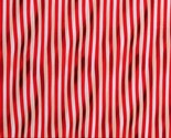 Cotton USA Red And White Stripes Patriotic Fabric Print by the Yard D301.76 - £11.68 GBP