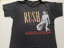 VINTAGE 1980 RUSH Permanent Waves World Tour Concert Shirt, Single Stitch - $74.79