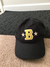 Men&#39;s B Star Print Strap Back Cap Hat Black Yellow - $37.62