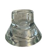 K Hagberg M Hagberg Glass Taper Candle Holder Scandinavian Design Clear ... - $20.70