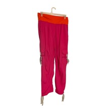 Zumba Wear Womens Size L Pink Orange Pants Pull on Nylon Fitness Workout... - $21.77