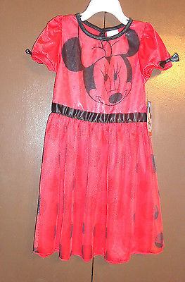 Diseny Minnie Mouse Toddler Girls Red Polka Dot Dress Size 4T NWT - £8.85 GBP
