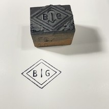 Vintage Printing block B/G advertising Company unknown 1” x 1 1/4” - £9.73 GBP