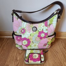 Spartina 449 Daufuskie Island Floral Shoulder Hobo Bag Wallet Set Purse ... - £36.03 GBP