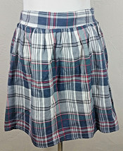 Wet Seal Juniors Skirt Large Plaid Skater With Tags Knee Length Elastic Waist  - £11.26 GBP