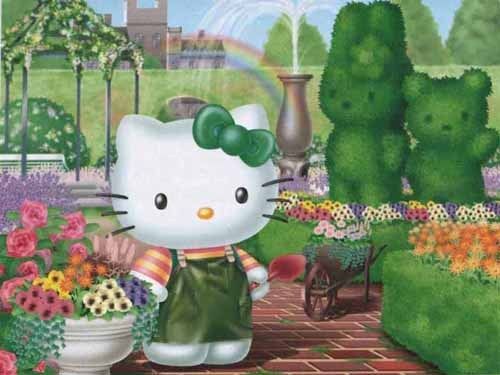 Hello Kitty Flower Garden Cross Stitch Pattern***L@@K*** - $2.95